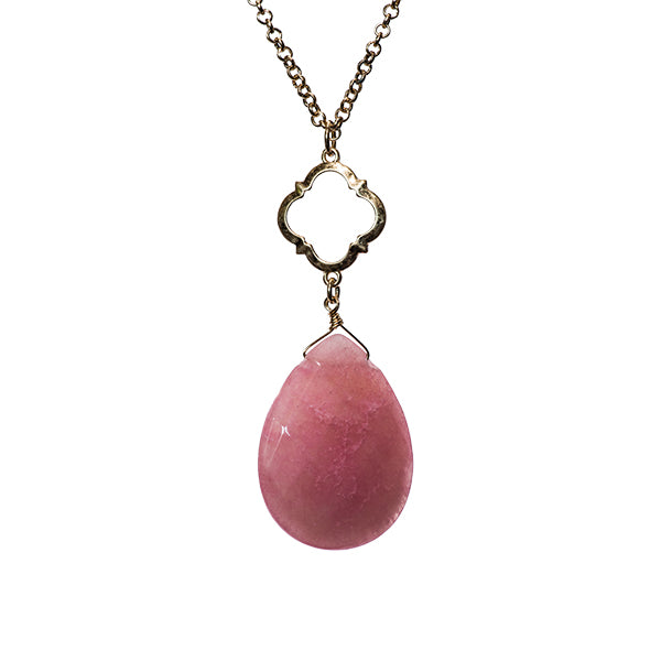 Susie Teardrop Stone Long Necklace