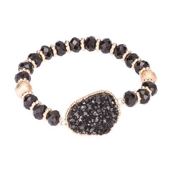 Olivia Black Druzy Bracelet