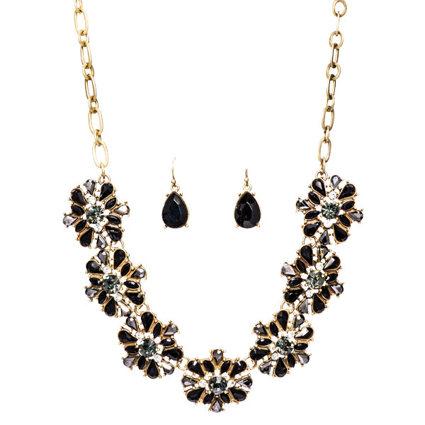 Charlotte Black Crystal Necklace