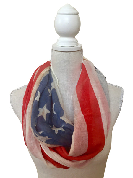 Americana Flag Infinity Print Scarf