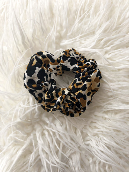 Animal Print Chiffon Hair Scrunchie
