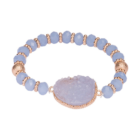 Olivia Light Blue Druzy Bracelet