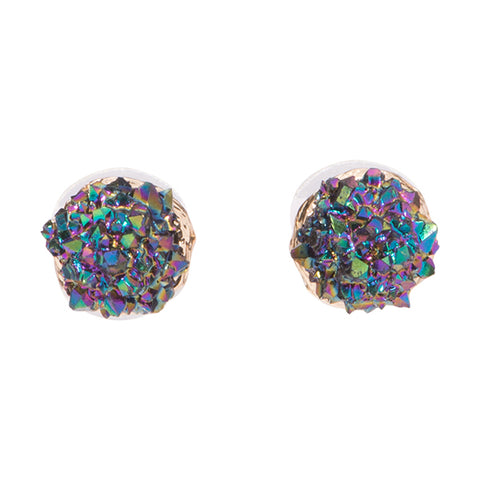 Kayla Druzy Ball Stud Earrings