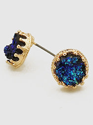 Haven Small Blue Druzy Earrings