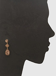 Jolie Rose Gold Druzy Earrings
