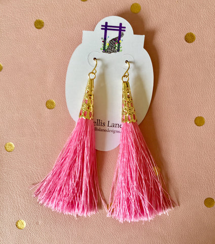 Kiki Bell Shape Thread Tassel Earrings