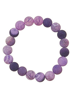 Bonita Purple Matte Stone Bracelet