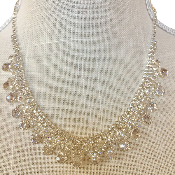 Gemma Crystal Bridal Necklace Set - Silver or Gold