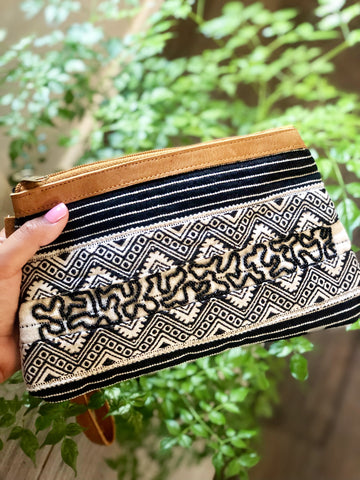 Brilliance Fabric and Beaded Wristlet Clutch