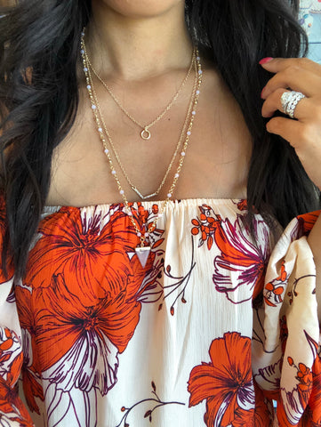 Marina Chevron Arrow Layered Necklace