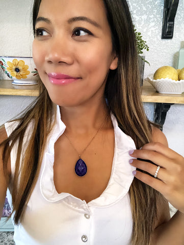 Quinn Cobalt Blue Stone Necklace