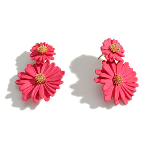 Daisy Mae Flower Drop Earrings - 2 colors