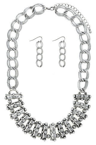Rica Silver Necklace Set