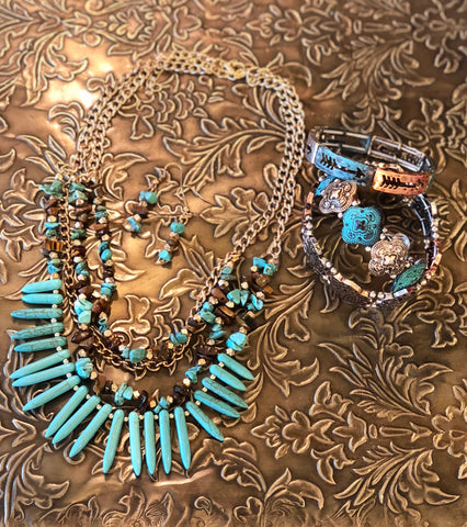 Jacinta Spiky Stone Necklace Set